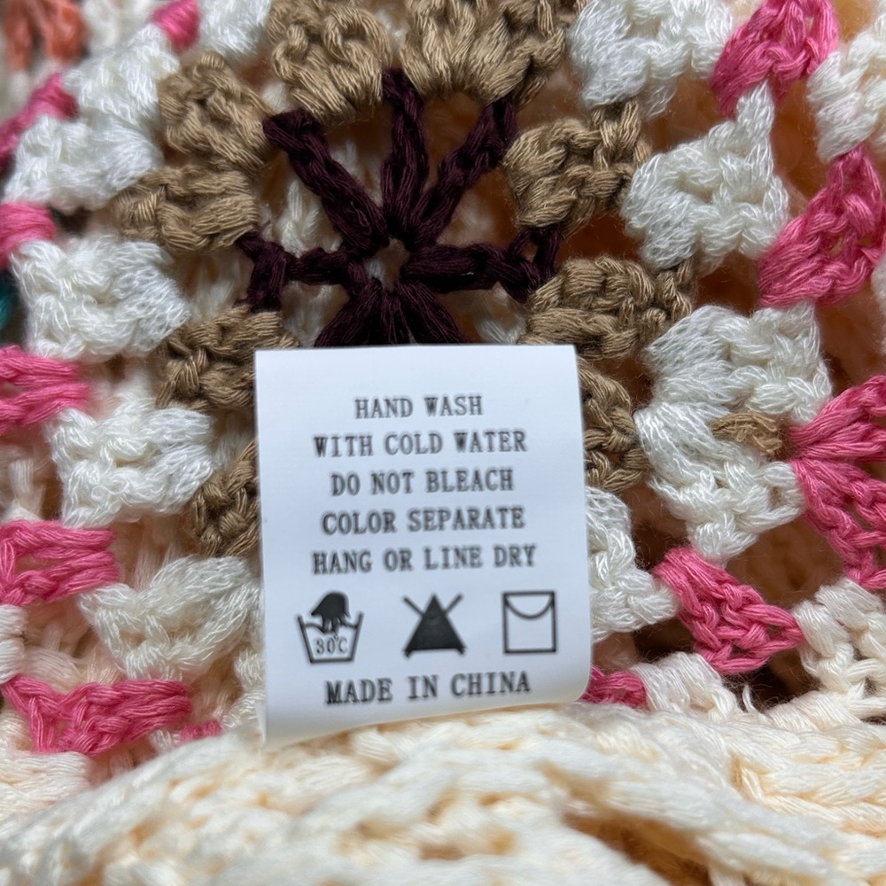 Debut Crochet Granny Square Sweater M
Open Knit Boho Patchwork Retro Cottagecore - Picture 9 of 10